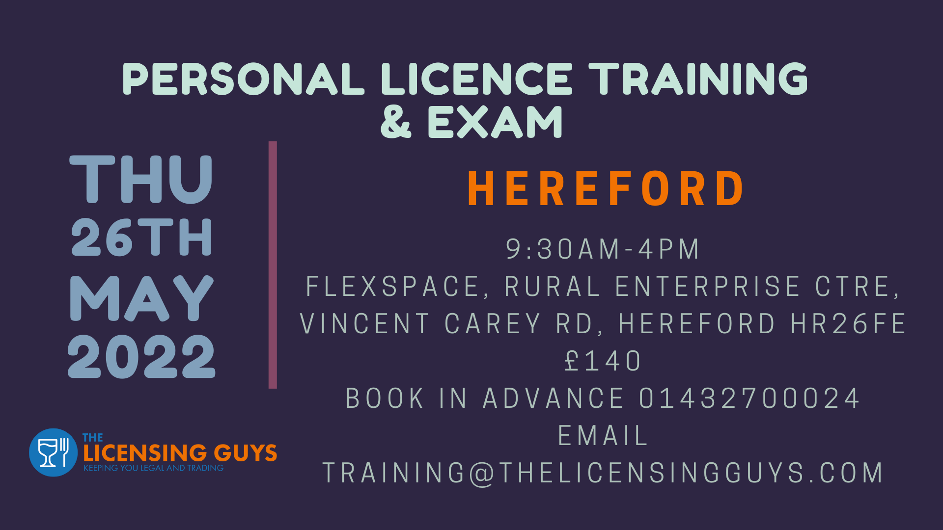 Personal Licence Training Hereford